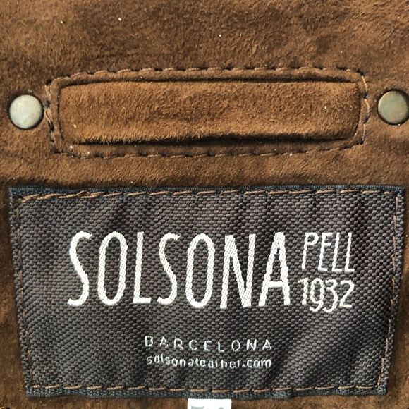 Solsona brown suede sports jacket. US 44 regular - Picture 3 of 8